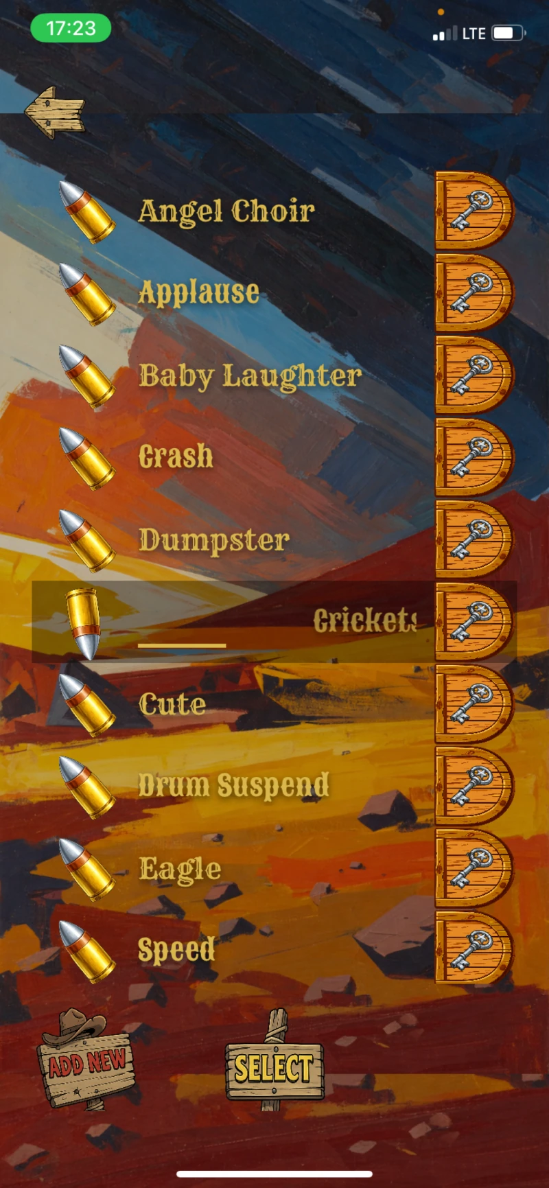 Punchline iPhone screenshot showing trigger settings